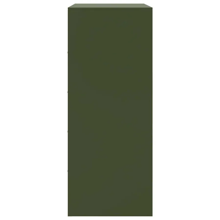 Buffet vert olive 67x39x95 cm acier - 8