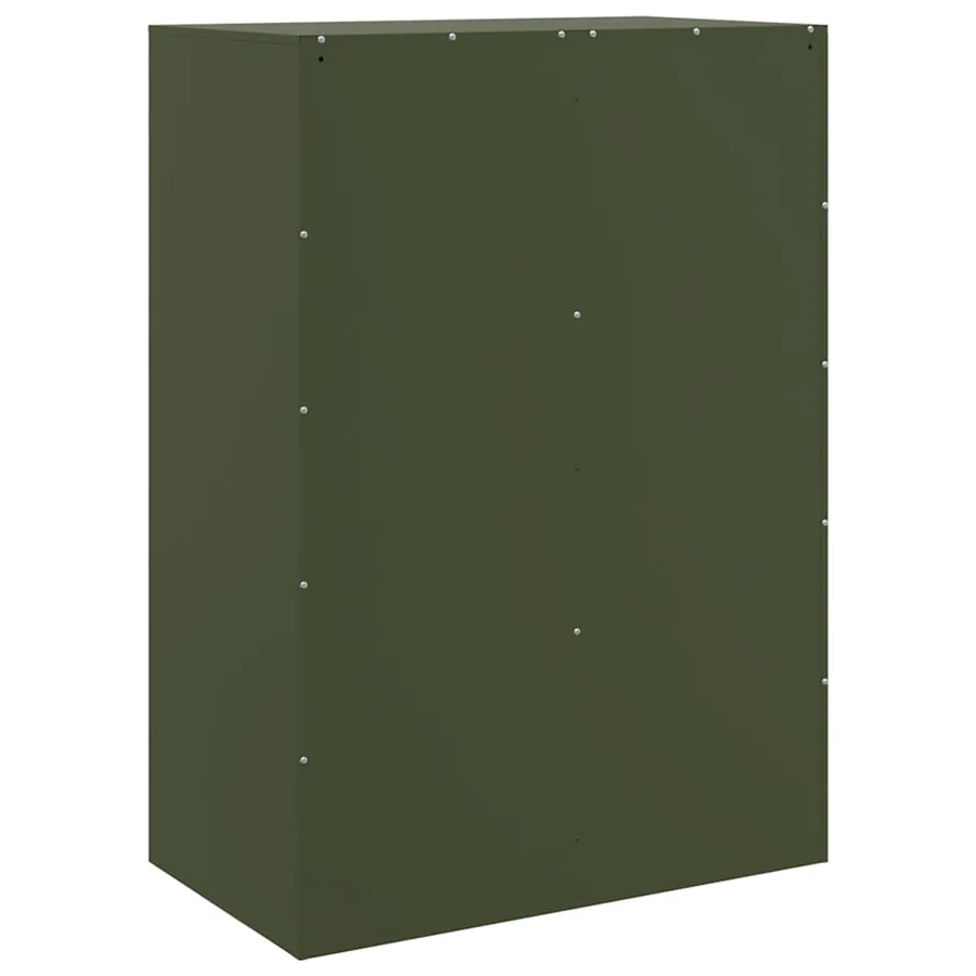 Buffet vert olive 67x39x95 cm acier - 9