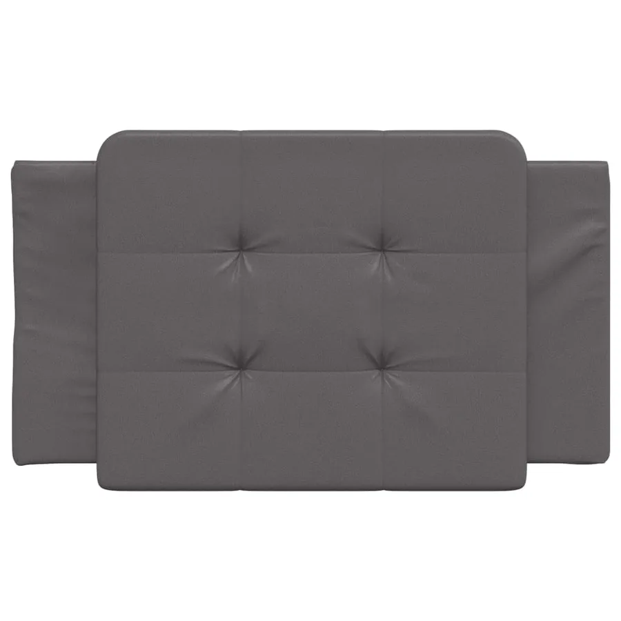Coussin de tête de lit Zadar gris 80 cm similicuir - 4