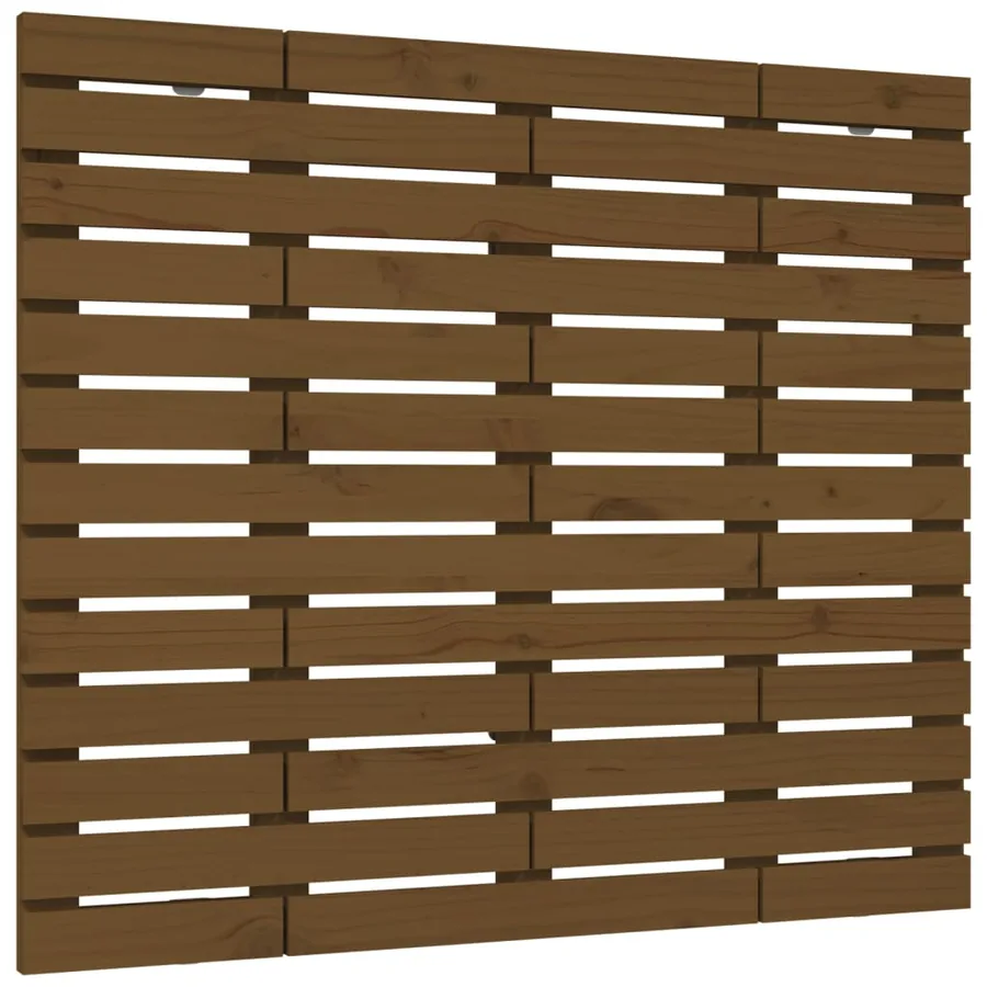 Tête de lit murale Marron miel 106x3x91,5 cm Bois massif de pin - 2
