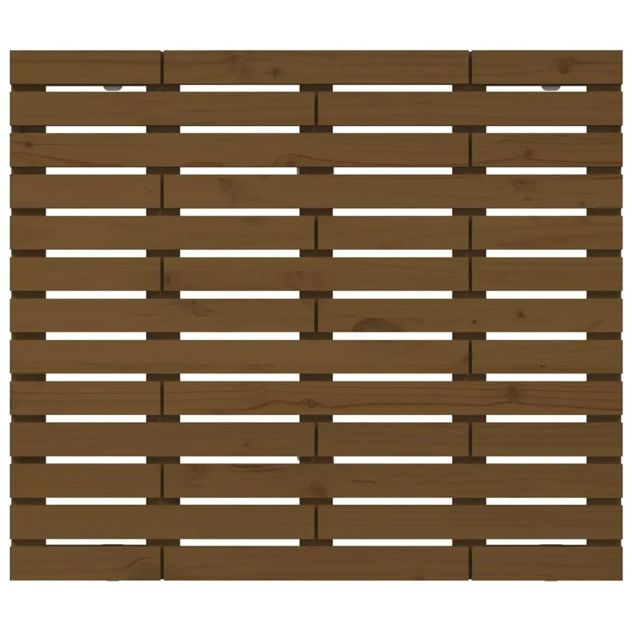 Tête de lit murale Marron miel 106x3x91,5 cm Bois massif de pin - 4