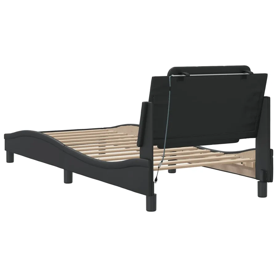 Cadre de lit avec LED sans matelas Zadar noir 90x190 cm - 10