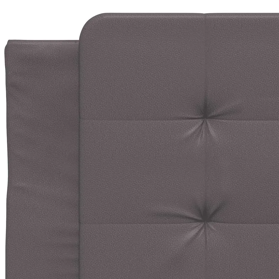 Cadre de lit sans matelas Zadar gris 80x200 cm similicuir - 10