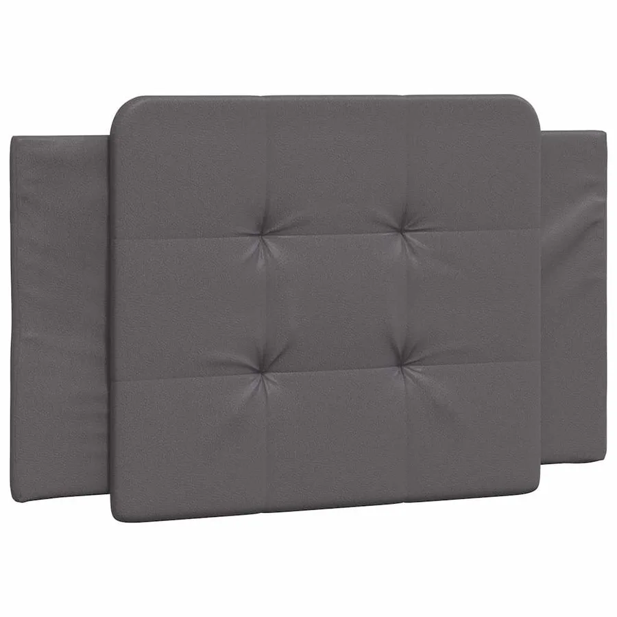 Cadre de lit sans matelas Zadar gris 80x200 cm similicuir - 8