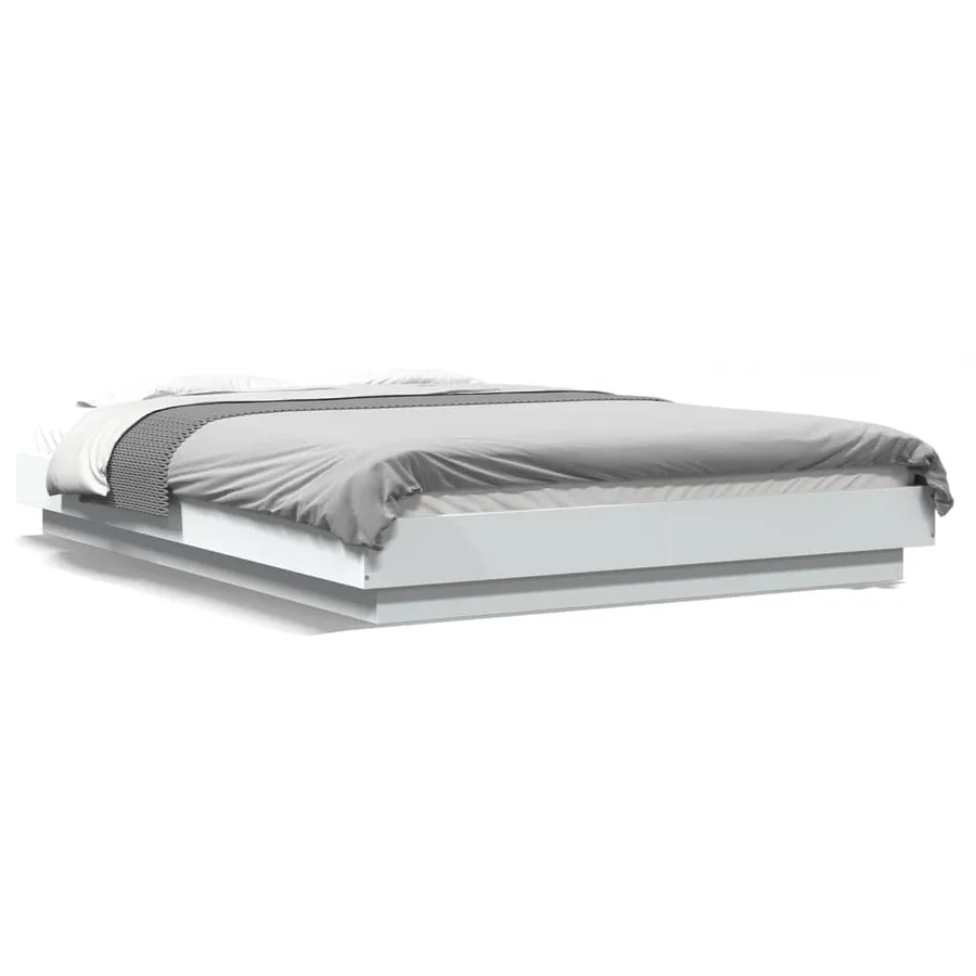 Cadre de lit sans matelas blanc 140x200 cm - 2