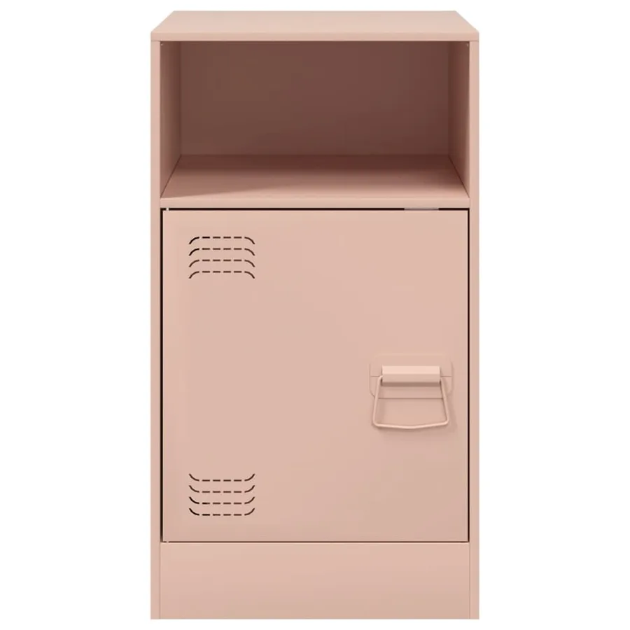 Tables de chevet 2 pcs rose 34,5x39x62 cm acier - 5