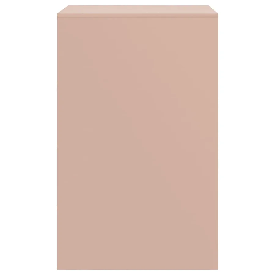Tables de chevet 2 pcs rose 34,5x39x62 cm acier - 8