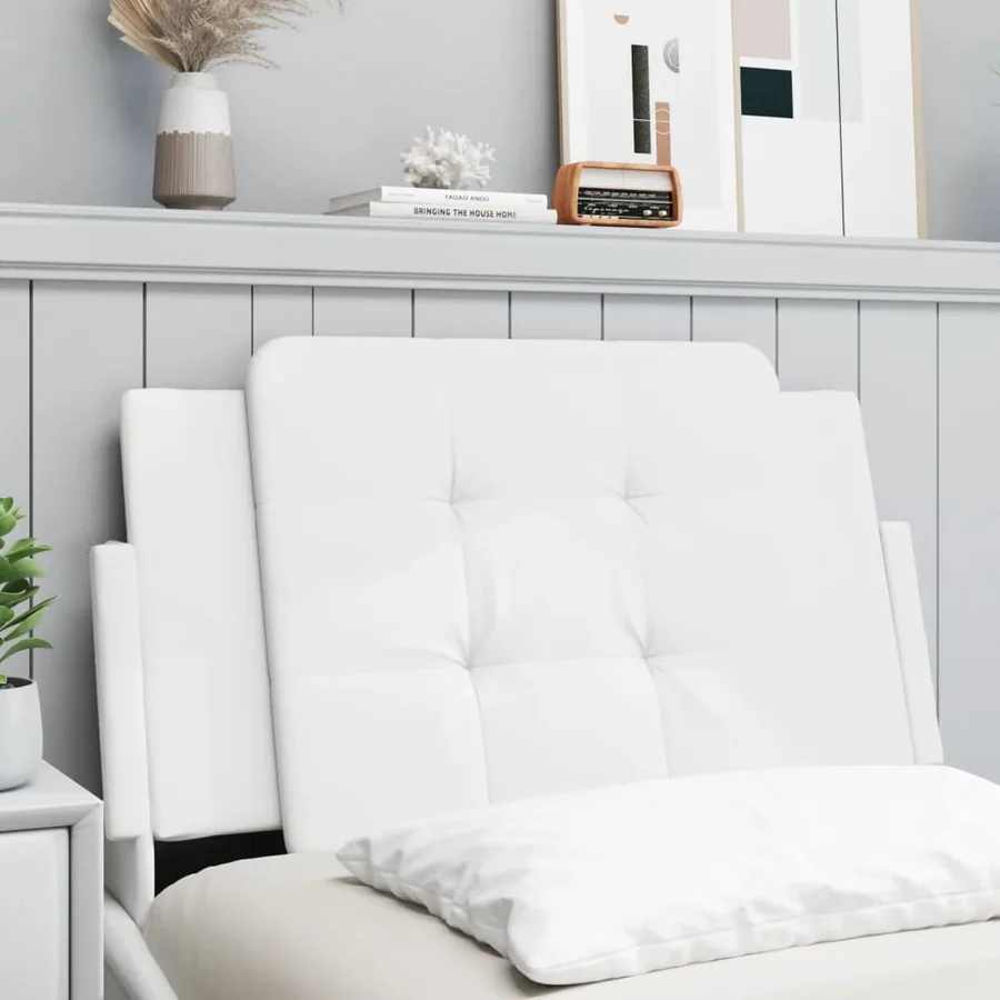 Coussin de tête de lit Zadar blanc 80 cm similicuir