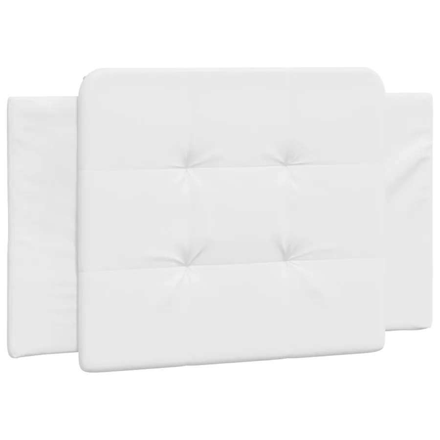 Cadre de lit sans matelas Zadar blanc 100x200 cm similicuir - 8