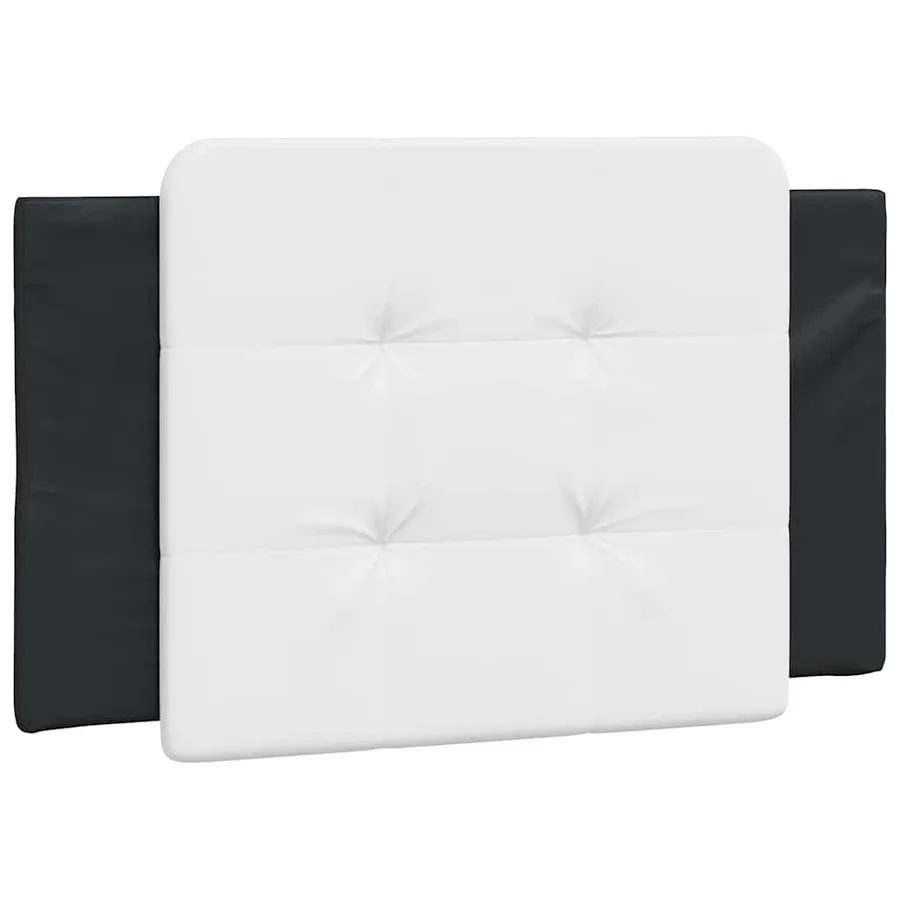 Cadre de lit sans matelas Zadar noir et blanc 80x200 cm similicuir - 8