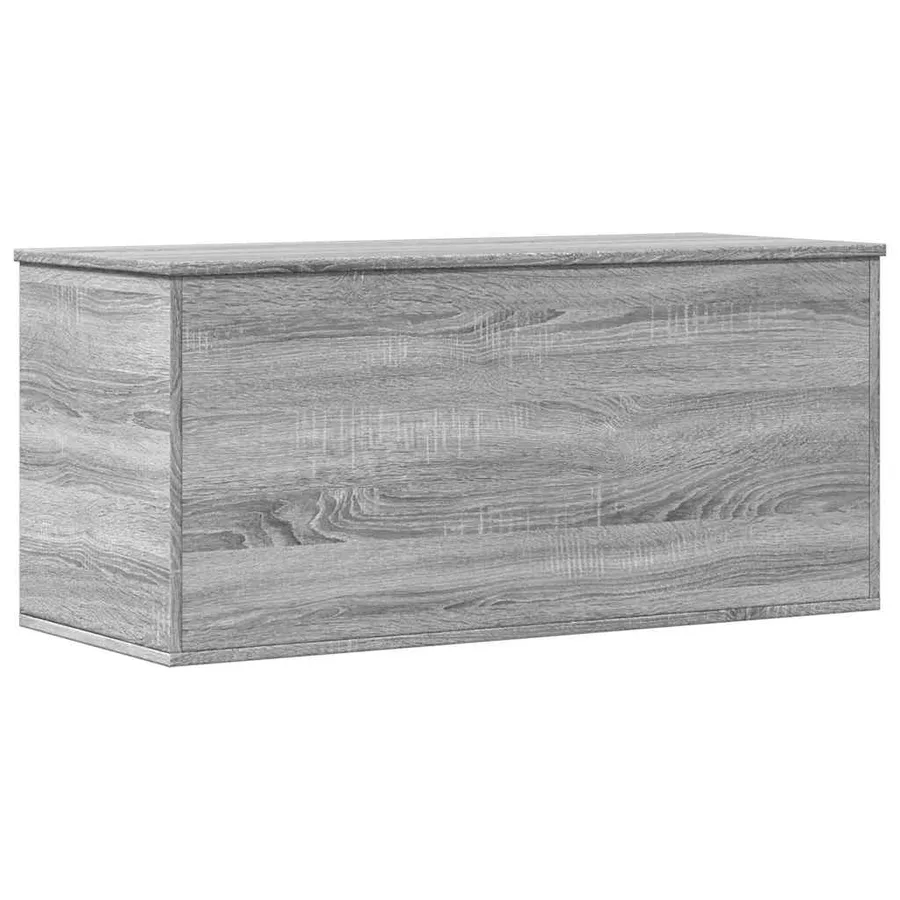 Boîte de rangement sonoma gris 100x42x46 cm bois d'ingénierie - 2