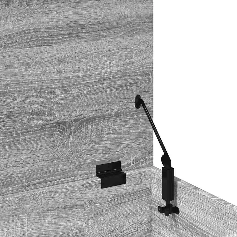Boîte de rangement sonoma gris 100x42x46 cm bois d'ingénierie - 9