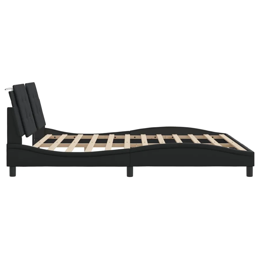 Cadre de lit avec LED sans matelas Zadar noir 180x200 cm - 8
