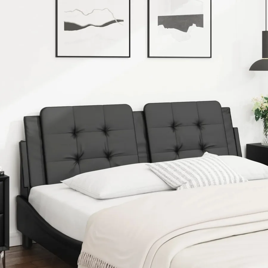 Coussin de tête de lit Zadar noir 160 cm similicuir