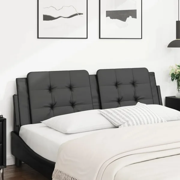 Coussin de tête de lit Zadar noir 160 cm similicuir
