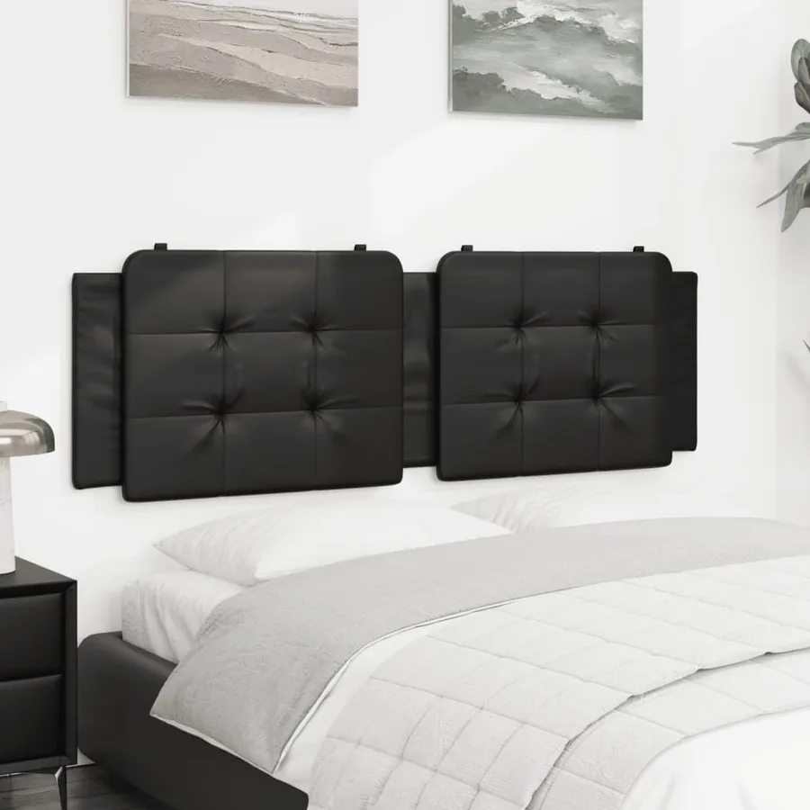 Coussin de tête de lit Zadar noir 160 cm similicuir - 3