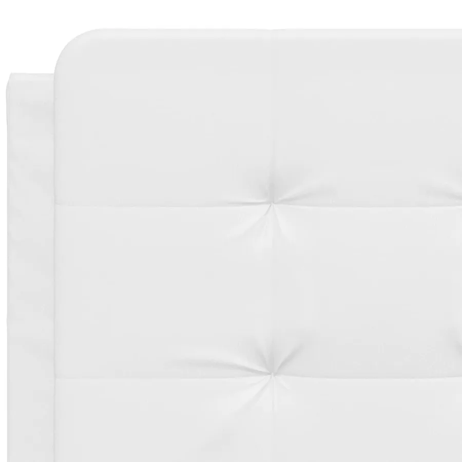 Cadre de lit sans matelas Zadar blanc 140x200 cm similicuir - 10