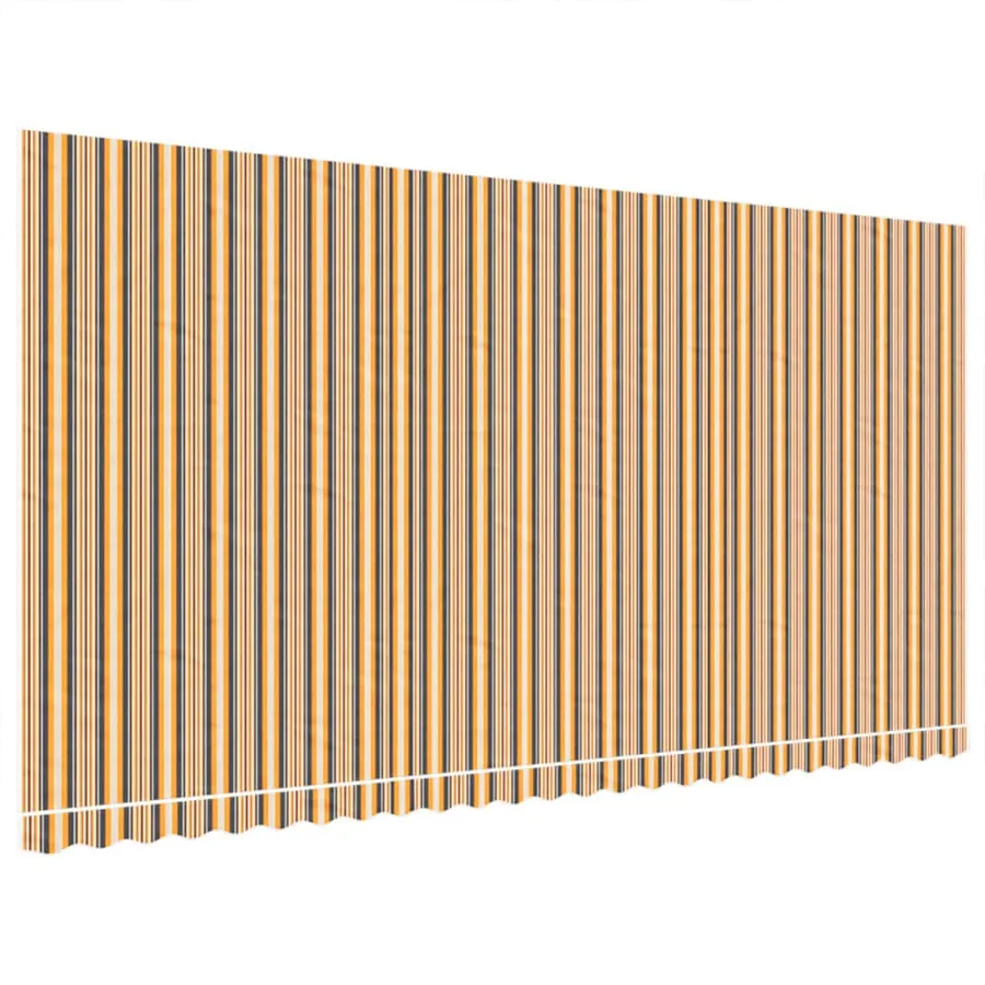 Tissu de remplacement pour auvent orange et noir 6x3 m polyester - 2