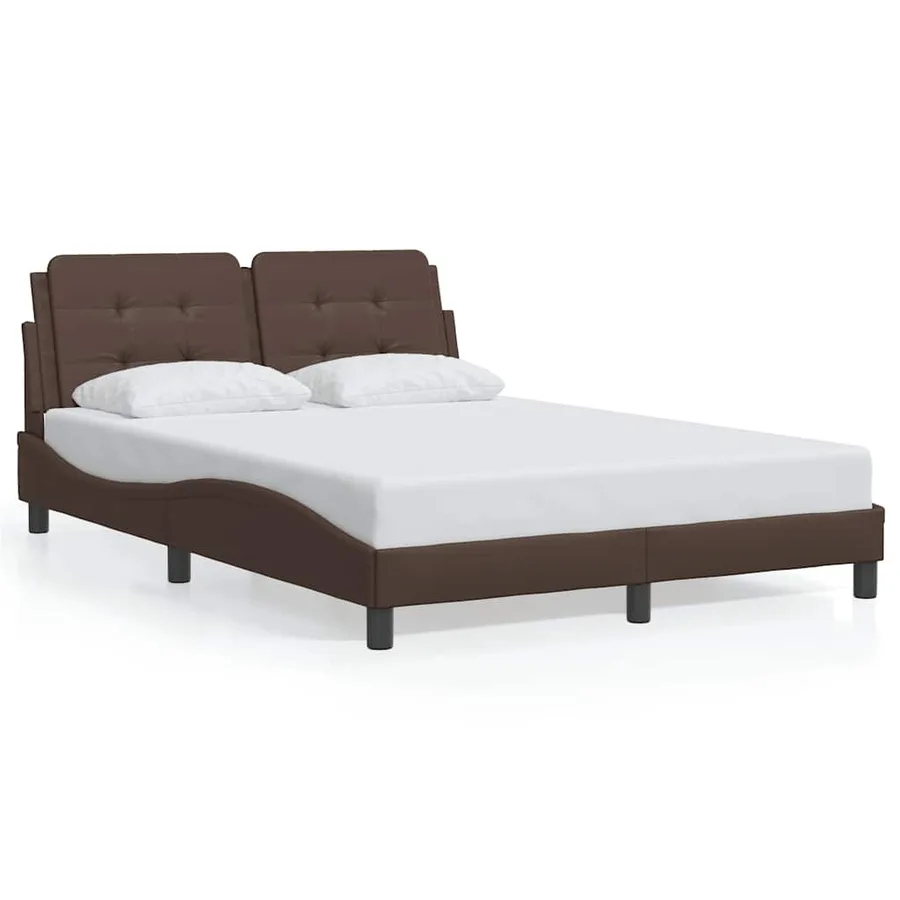 Cadre de lit sans matelas Zadar marron 120x200 cm similicuir - 2