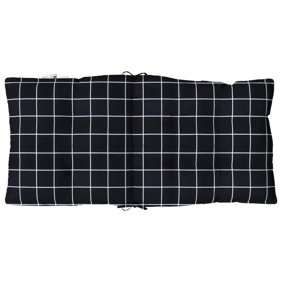 Coussins de chaise à dossier bas lot de 6 motif à carreaux noir - 7