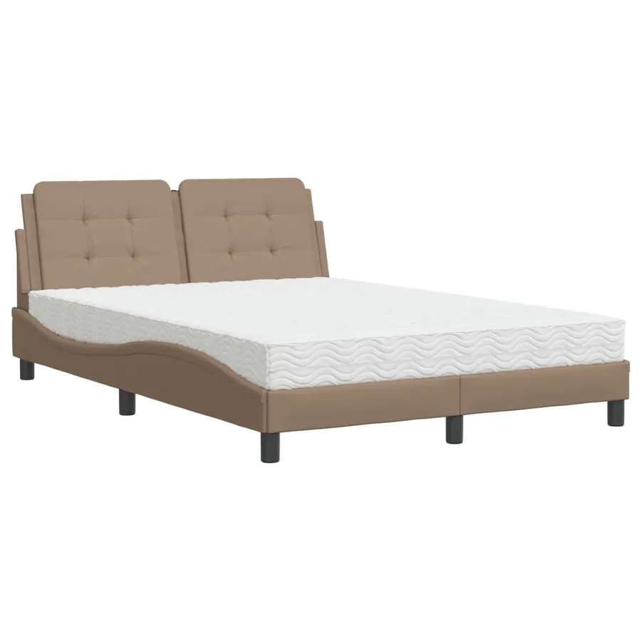 Cadre de lit sans matelas Zadar cappuccino 120x200 cm similicuir - 2