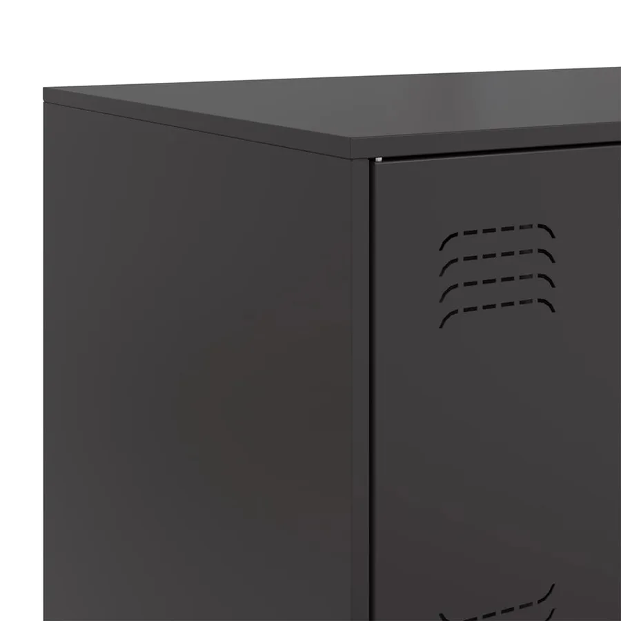 Buffet noir 67x39x73 cm acier - 10
