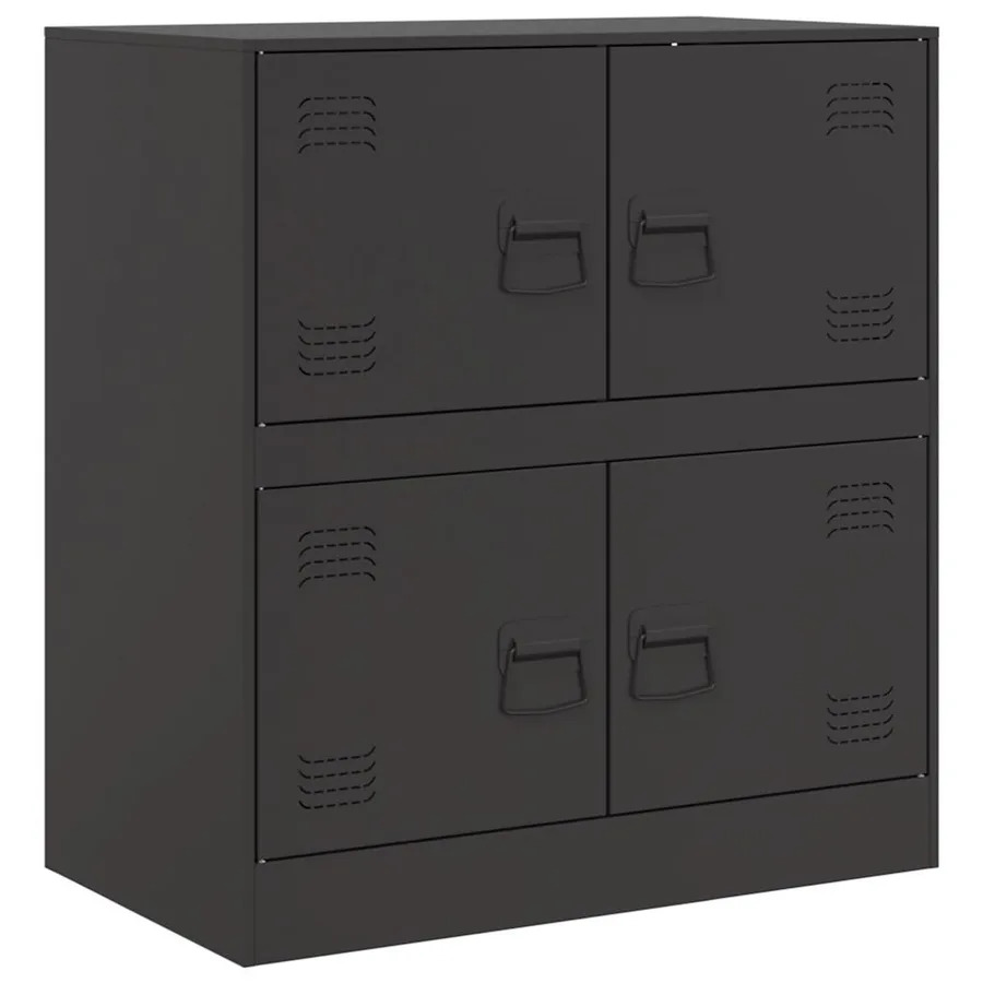 Buffet noir 67x39x73 cm acier - 2
