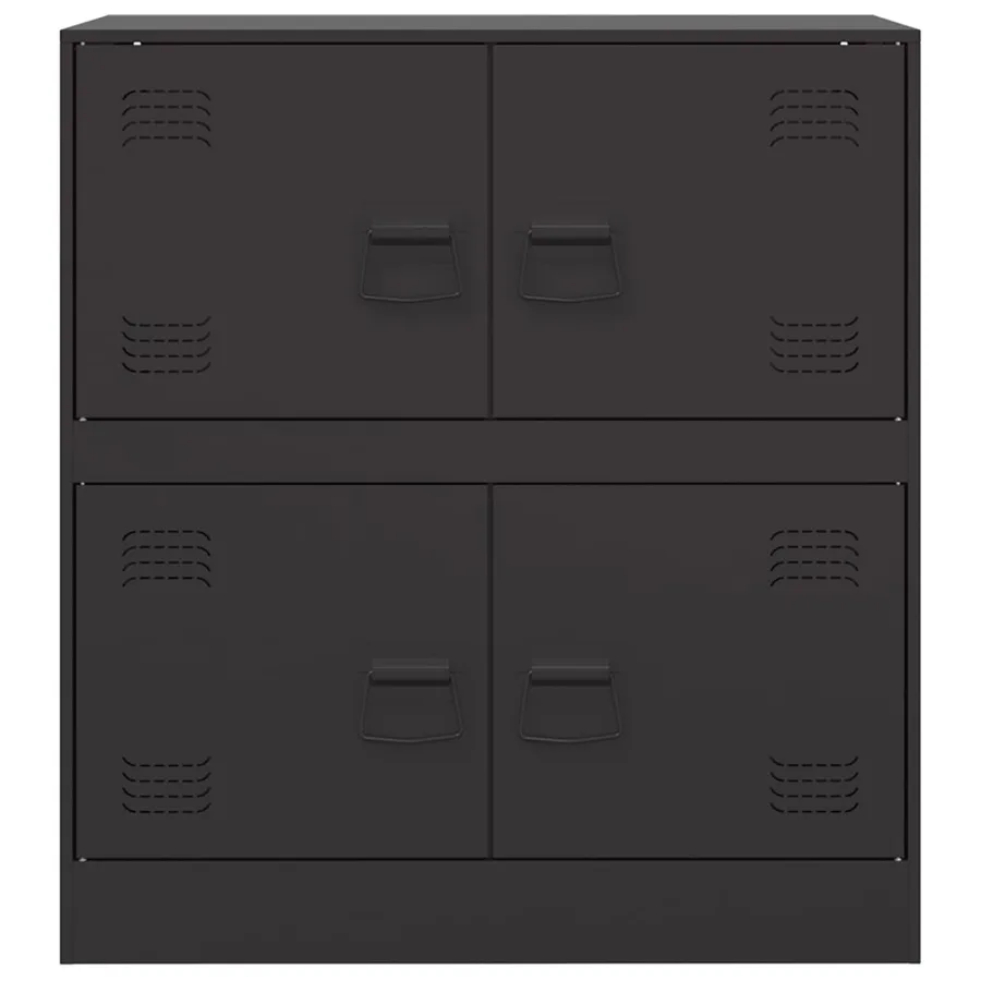 Buffet noir 67x39x73 cm acier - 6