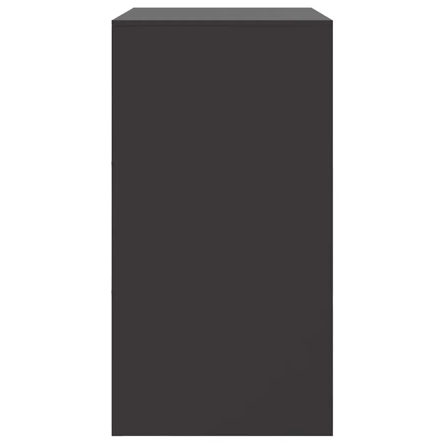 Buffet noir 67x39x73 cm acier - 8