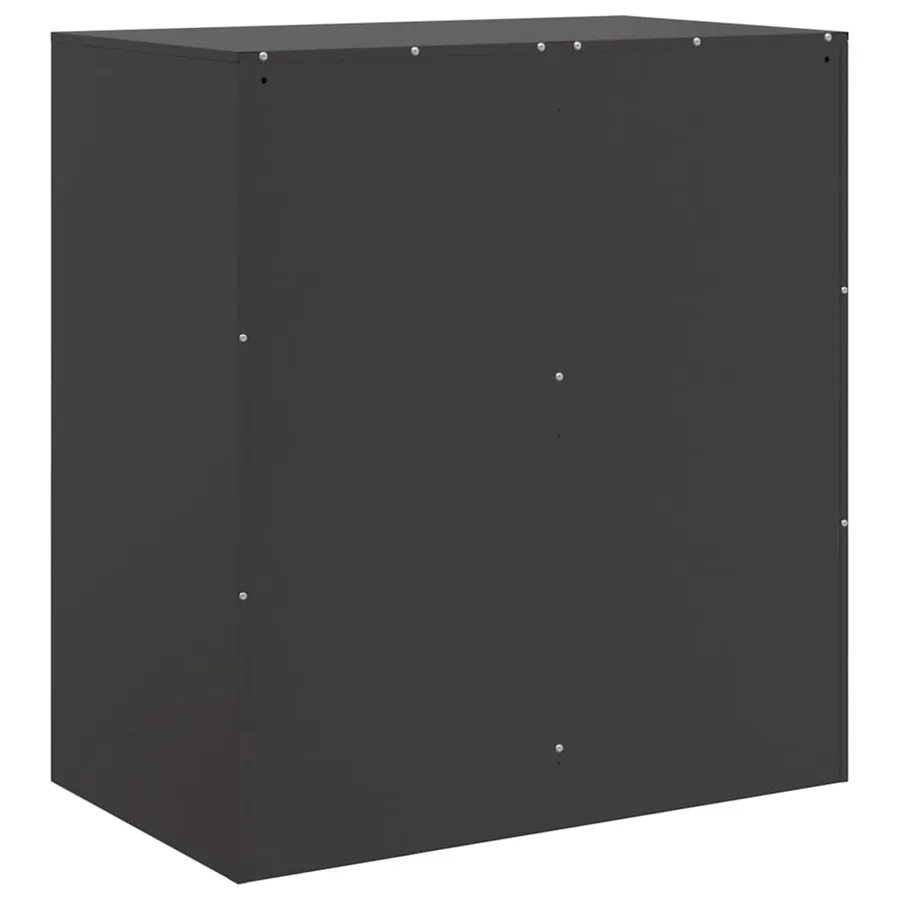 Buffet noir 67x39x73 cm acier - 9