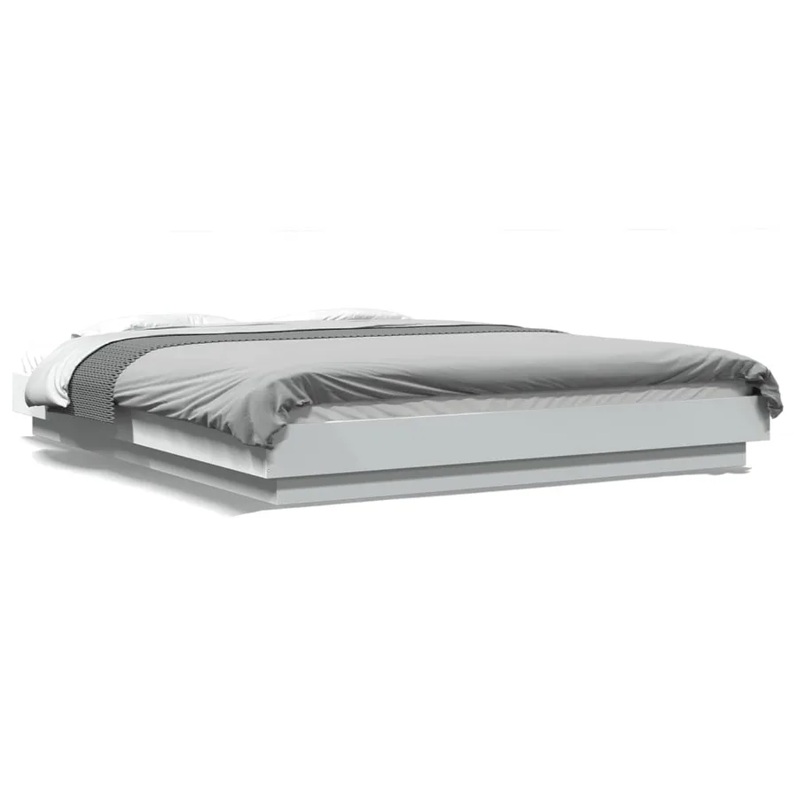 Cadre de lit sans matelas blanc 160x200 cm - 2