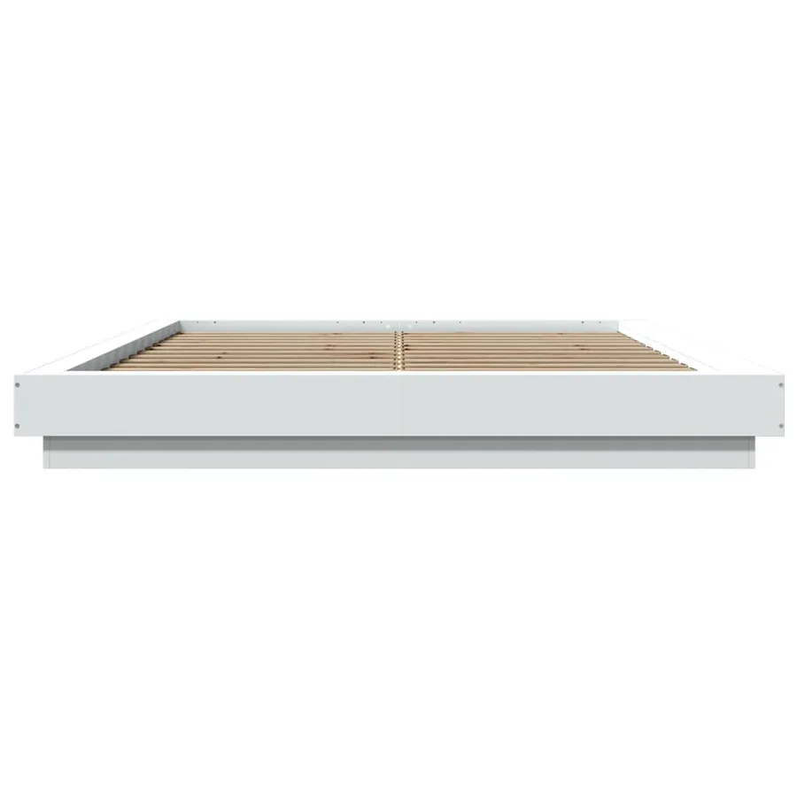 Cadre de lit sans matelas blanc 160x200 cm - 4