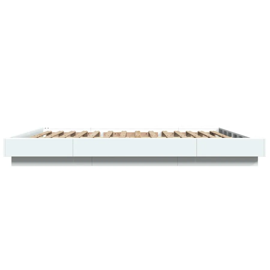 Cadre de lit sans matelas blanc 160x200 cm - 5