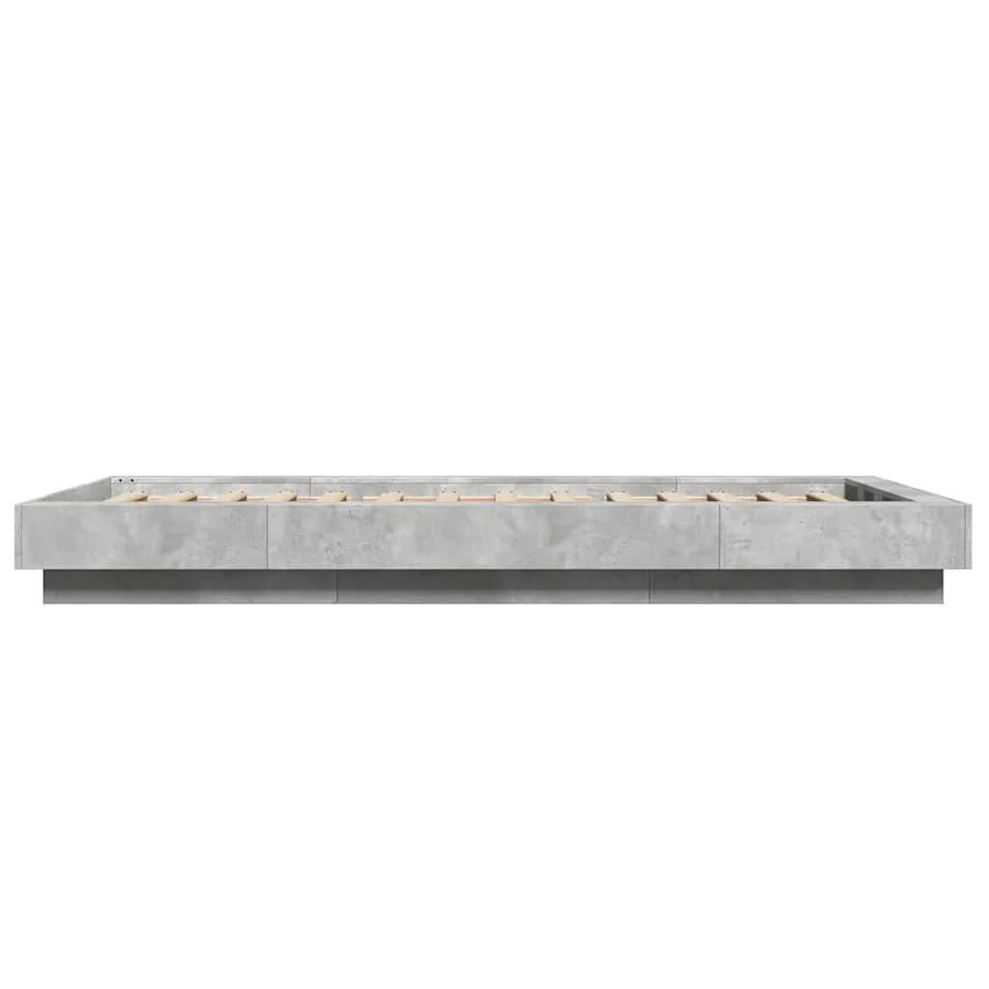 Cadre de lit sans matelas gris béton 100x200 cm - 5