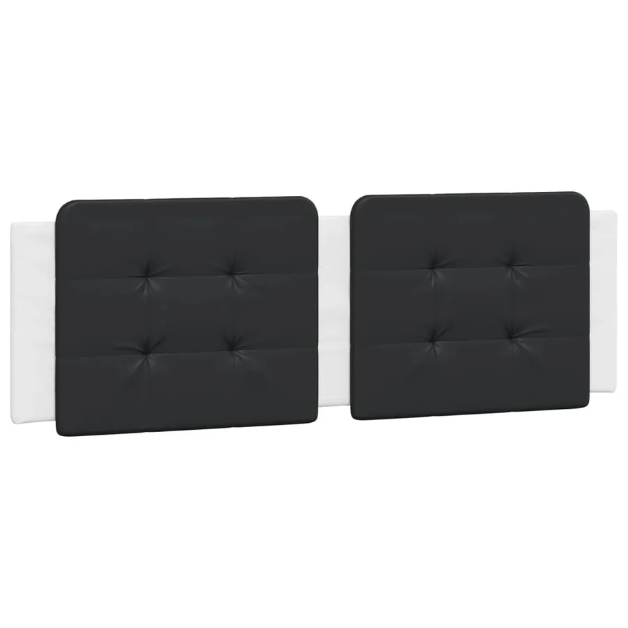 Coussin de tête de lit Zadar noir et blanc 160 cm similicuir - 2