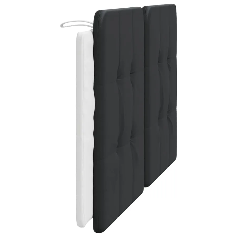 Coussin de tête de lit Zadar noir et blanc 160 cm similicuir - 5