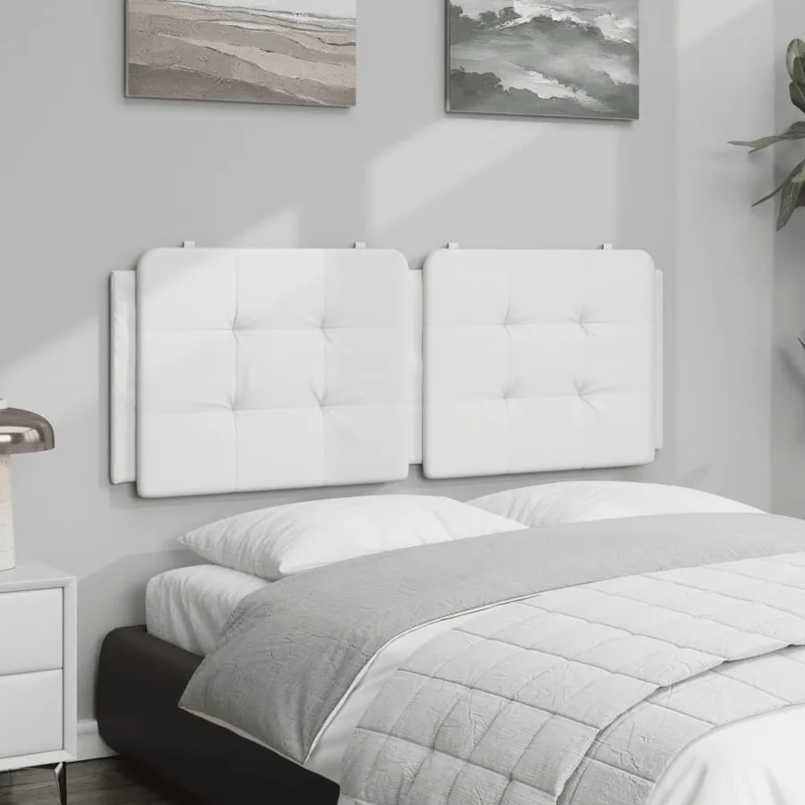 Coussin de tête de lit Zadar blanc 120 cm similicuir - 3