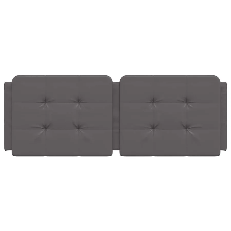 Coussin de tête de lit Zadar gris 120 cm similicuir - 4