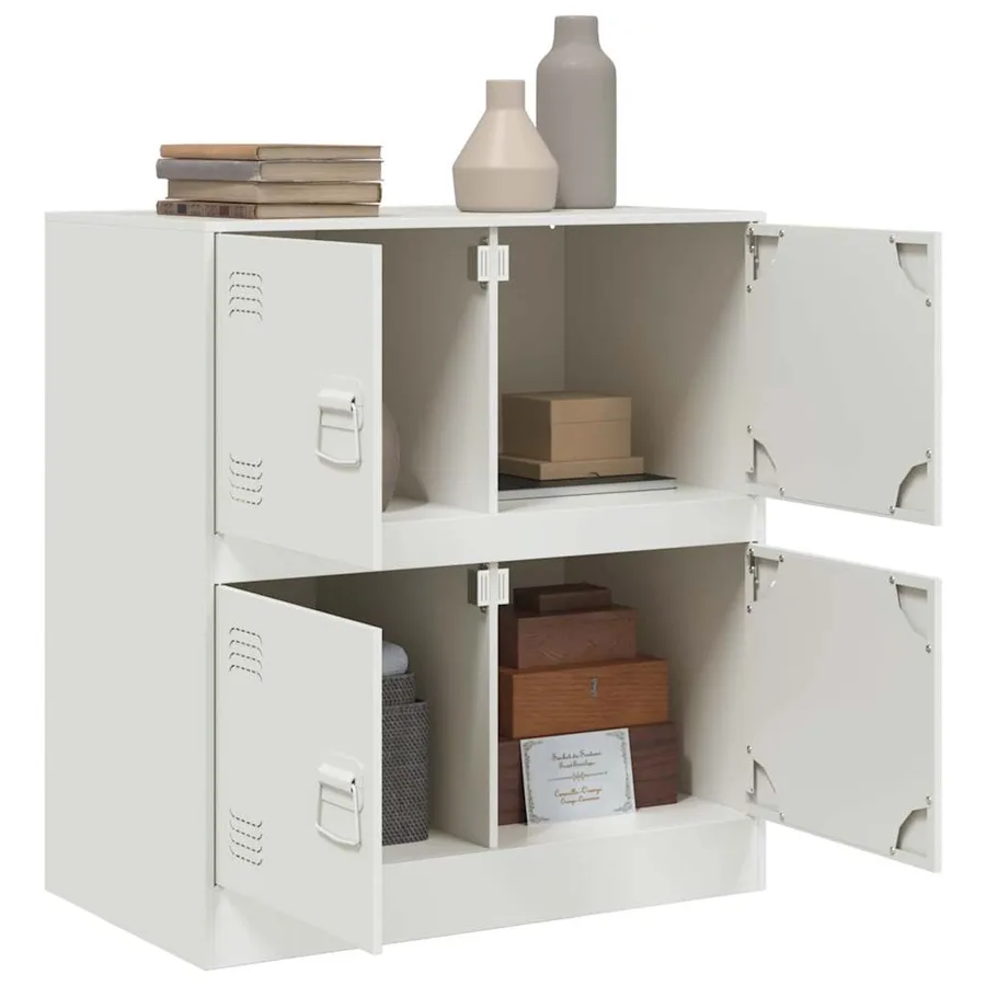 Buffet blanc 67x39x73 cm acier - 4