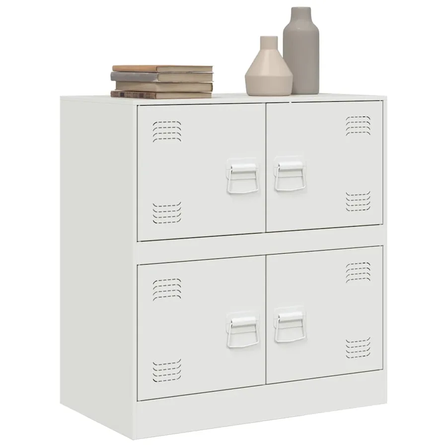 Buffet blanc 67x39x73 cm acier - 5