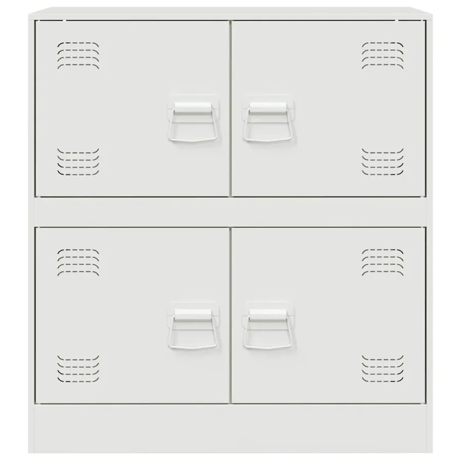 Buffet blanc 67x39x73 cm acier - 6