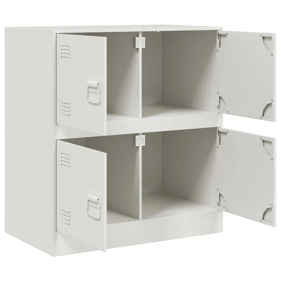 Buffet blanc 67x39x73 cm acier - 7
