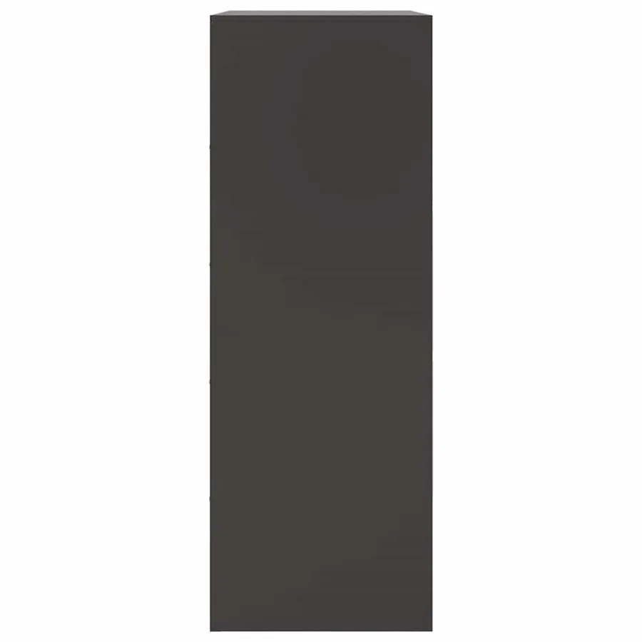 Buffet noir 67x39x107 cm acier - 8