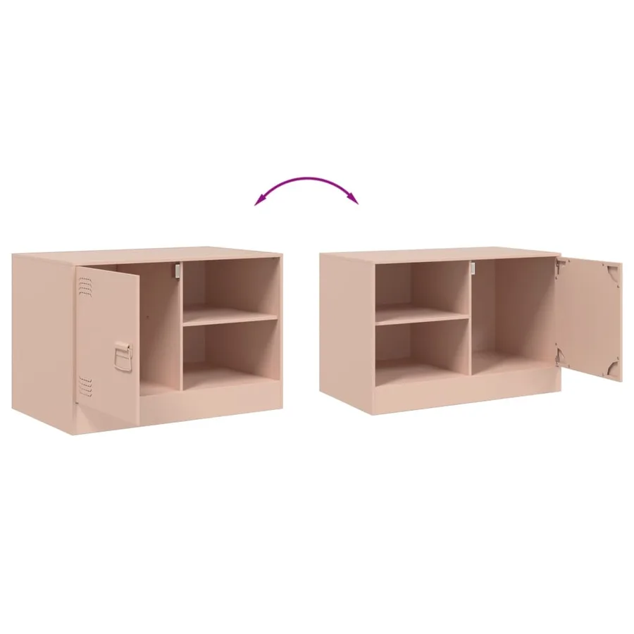 Meubles TV 2 pcs rose 67x39x44 cm acier - 10