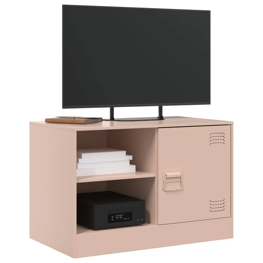 Meubles TV 2 pcs rose 67x39x44 cm acier - 3