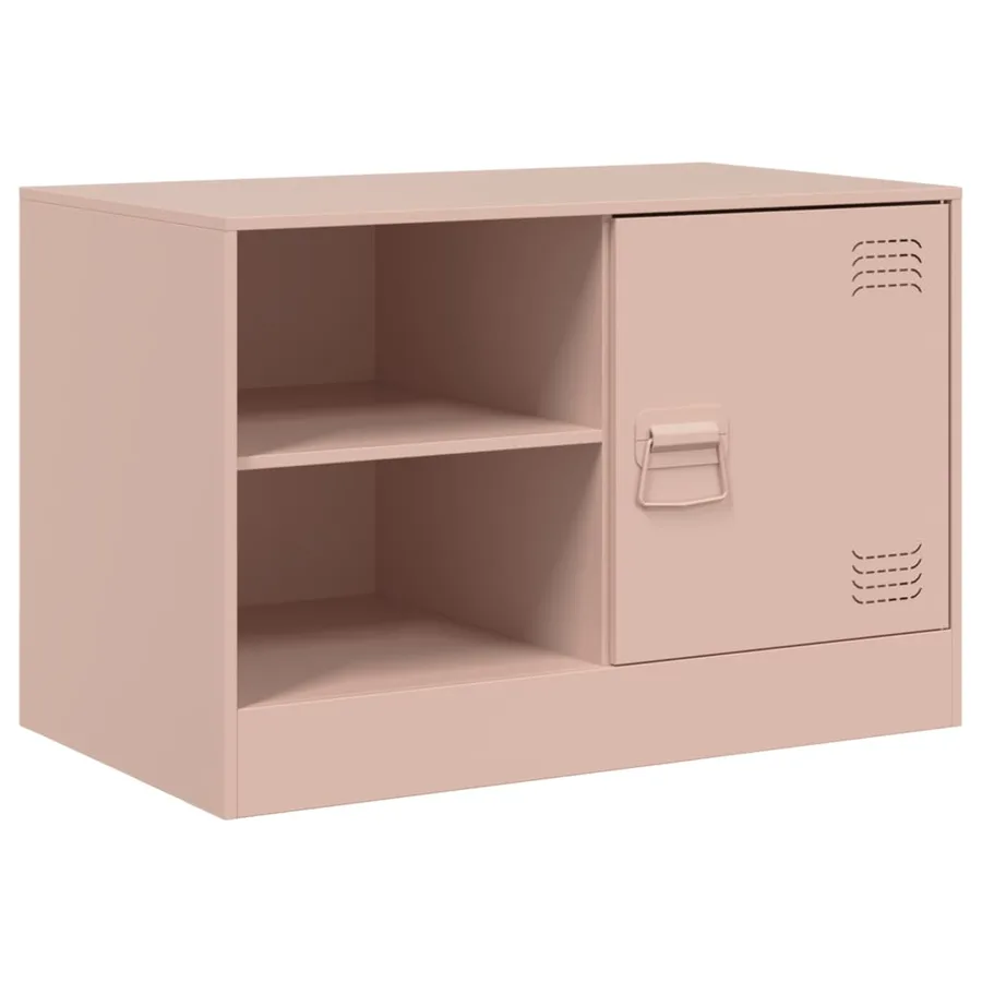Meubles TV 2 pcs rose 67x39x44 cm acier - 6