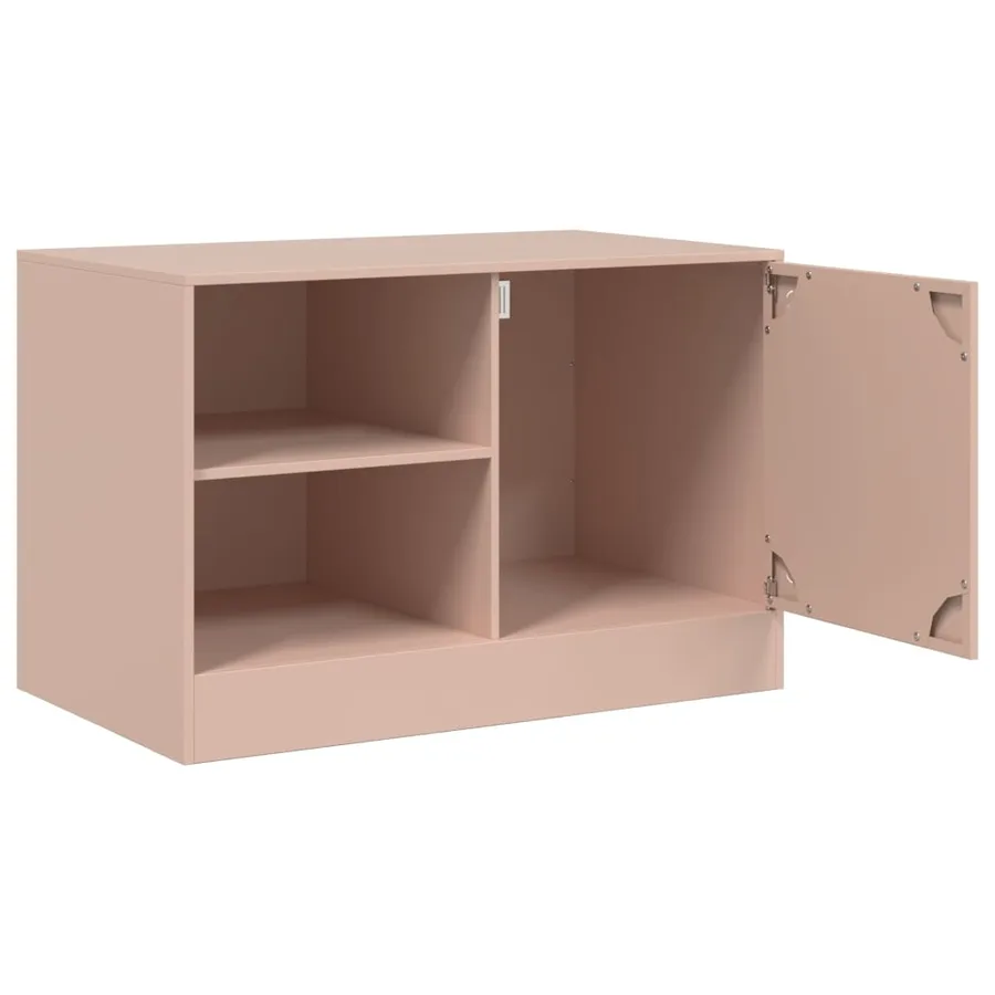 Meubles TV 2 pcs rose 67x39x44 cm acier - 7