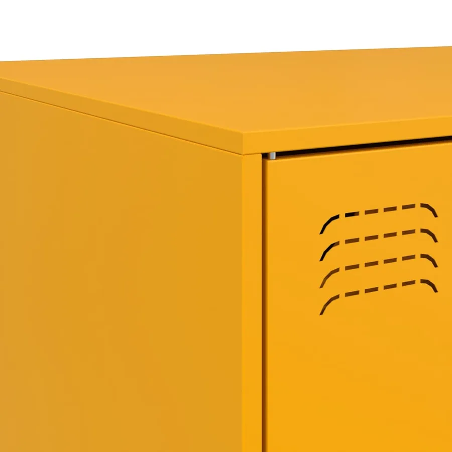 Table basse Jaune moutarde 67x50x44 cm acier - 10