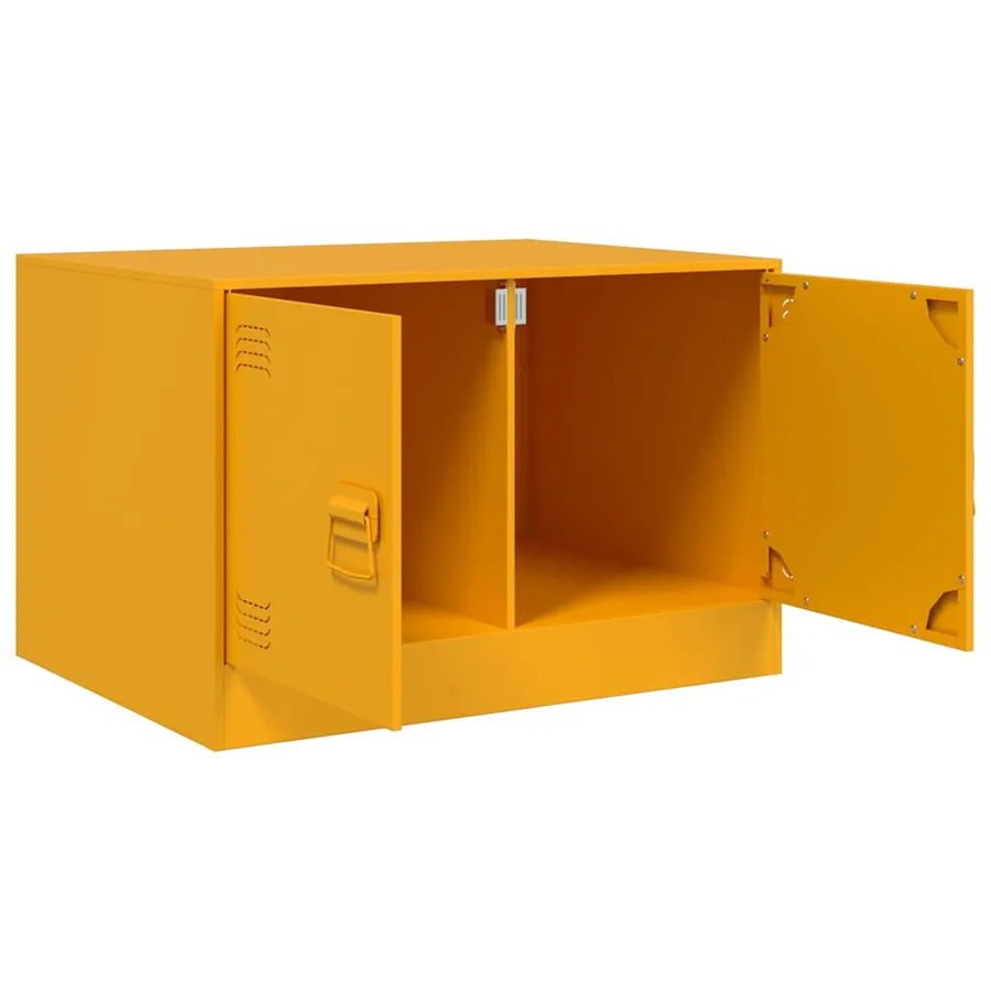 Table basse Jaune moutarde 67x50x44 cm acier - 7