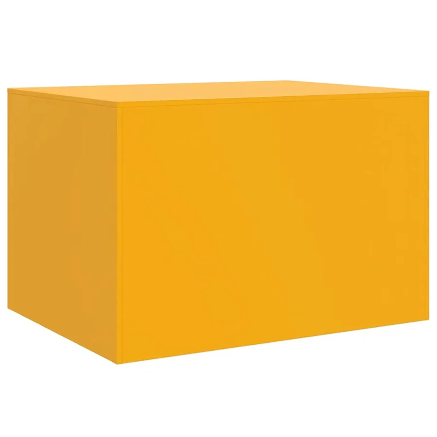 Table basse Jaune moutarde 67x50x44 cm acier - 9